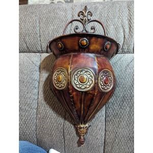 Brown Metal Vase Wall Decor 20"